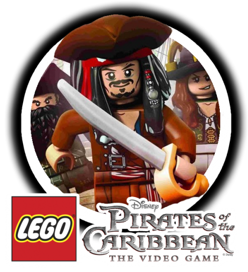 A Video Game Cover With A Lego Pirate Figure Holding A Sword