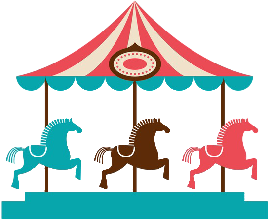 A Carousel With Horses And A Tent