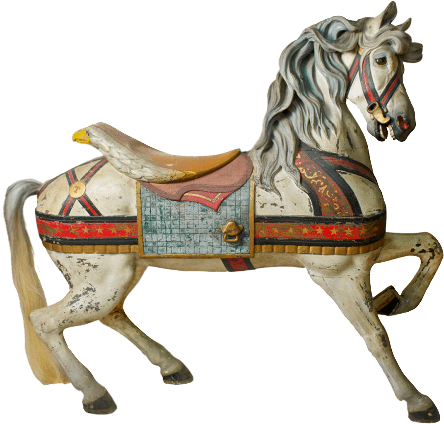 A White Horse With A Saddle