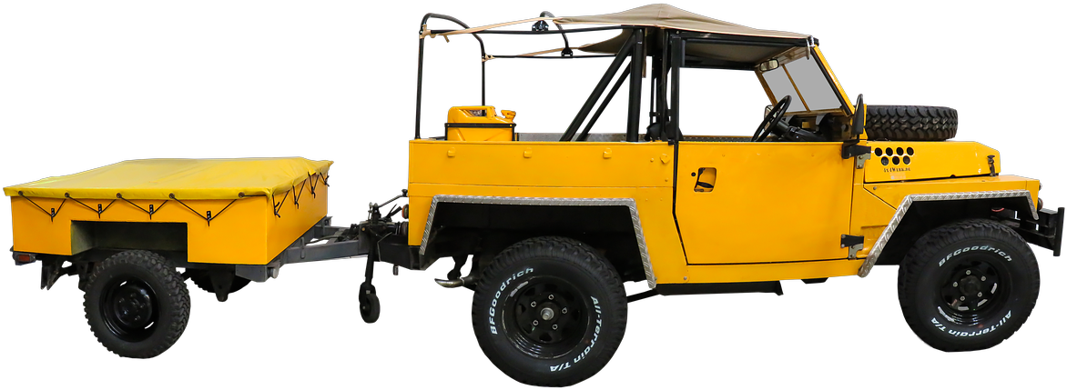 A Yellow Vehicle With A Black Background