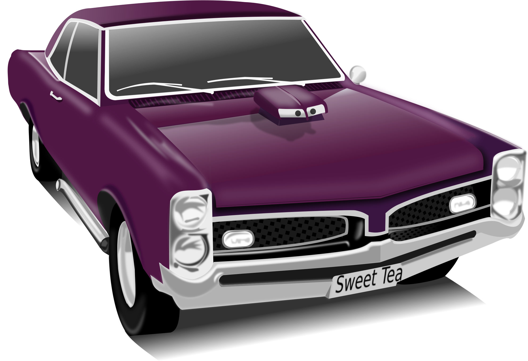 A Purple Car With A Black Background