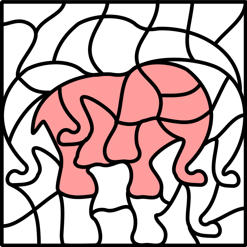 A Pink Elephant With Black Background