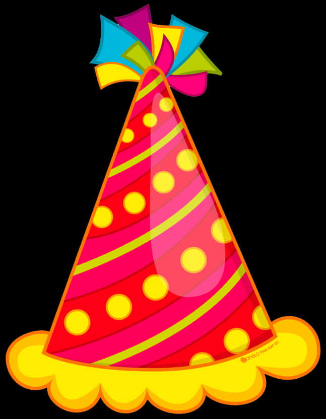 A Colorful Party Hat With A Bow