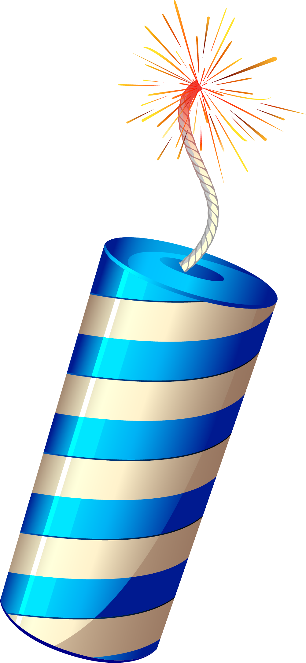A Blue And White Striped Object With A Rope