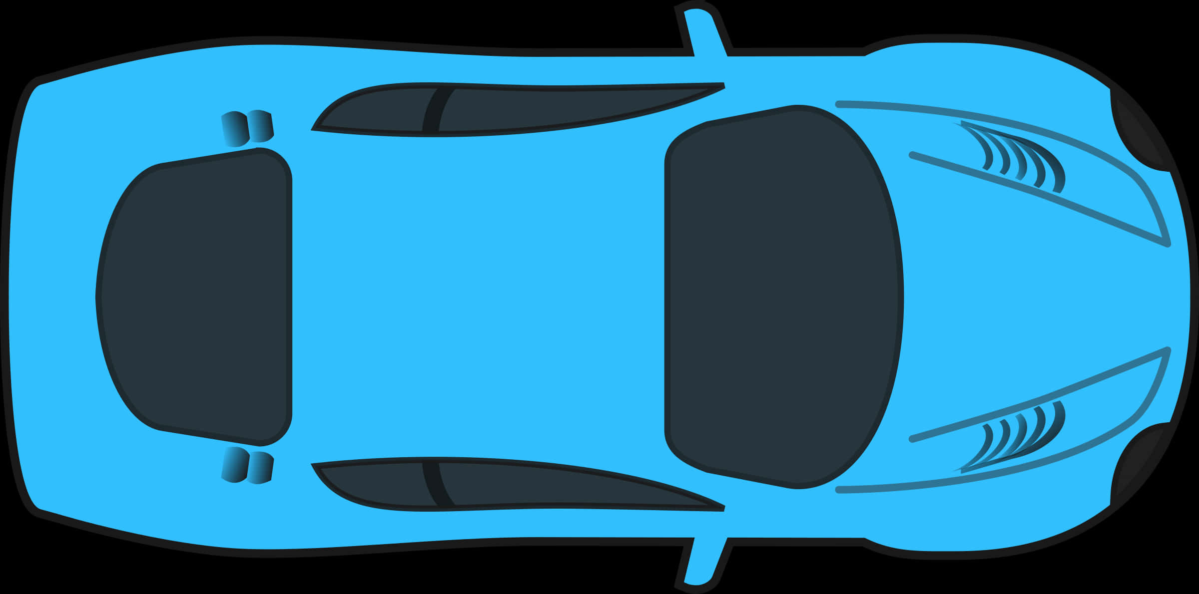 Cartoon Car Top View - Race Car Top Down Clipart, Hd Png Download