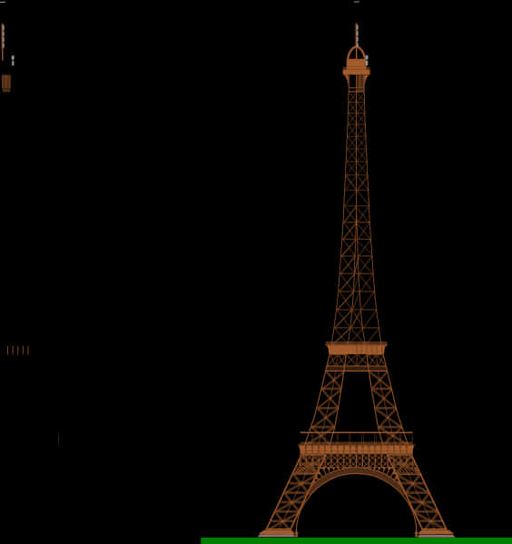 A Tower With A Black Background