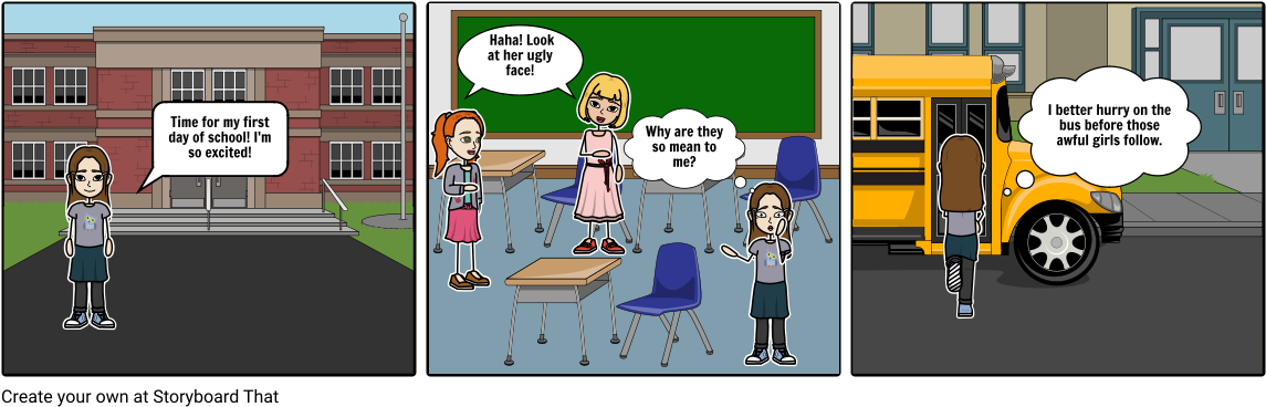 Cartoon Of Girls In A Classroom