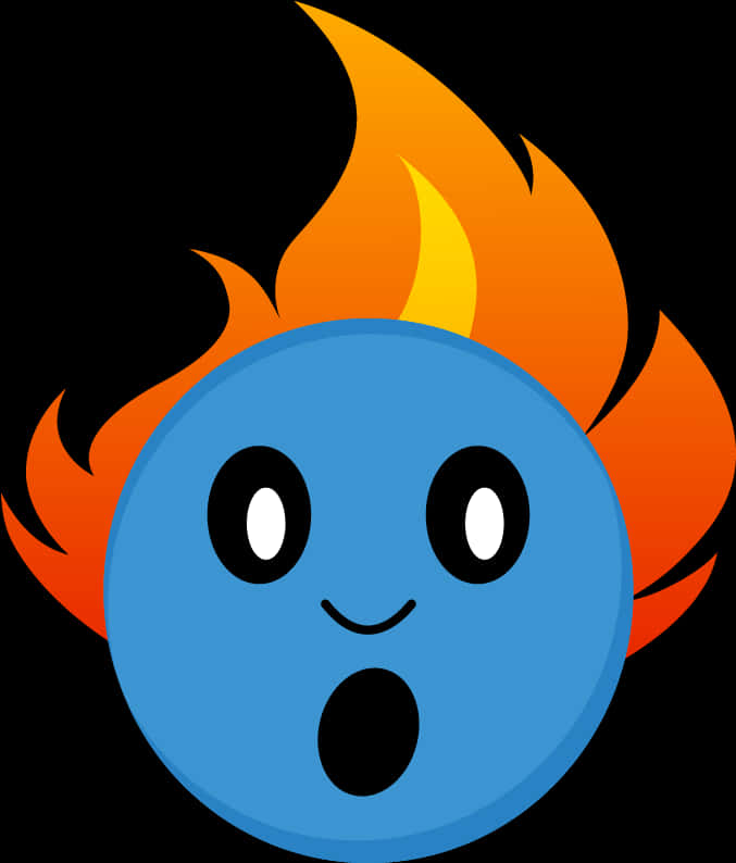 Cartoon Head On Fire