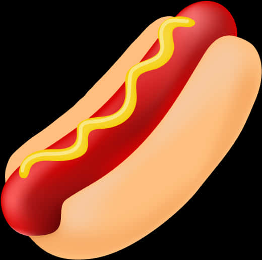 A Hot Dog With Mustard On It