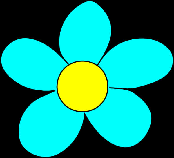 A Blue And Yellow Flower