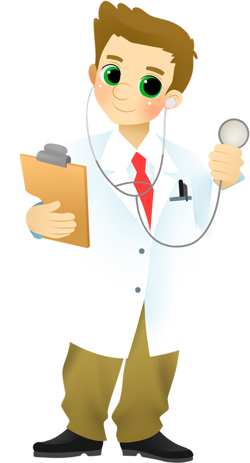 A Cartoon Of A Doctor Holding A Clipboard And A Stethoscope