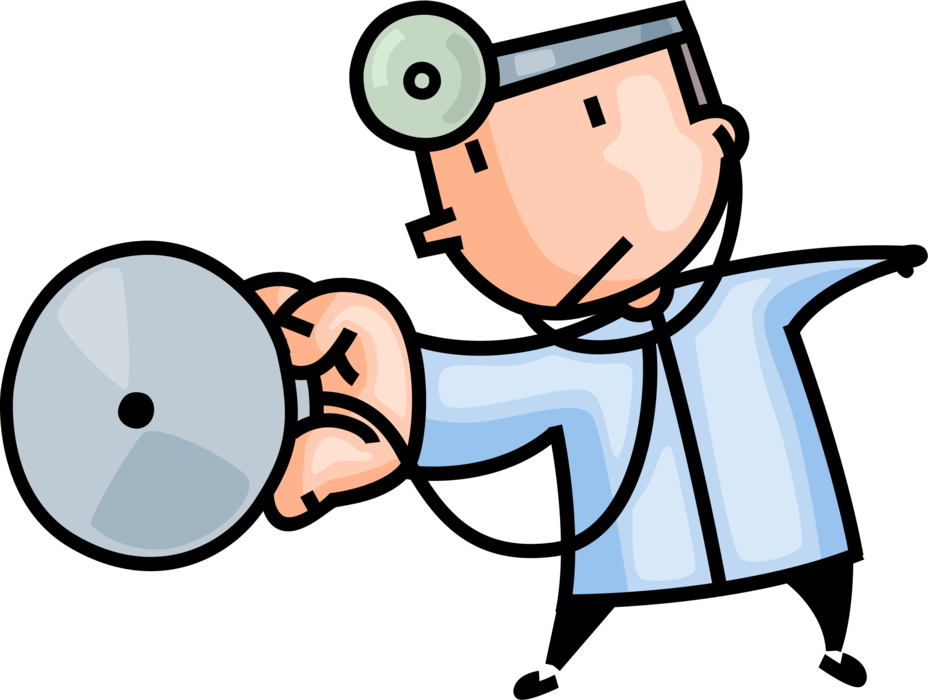 A Cartoon Of A Doctor Holding A Disc