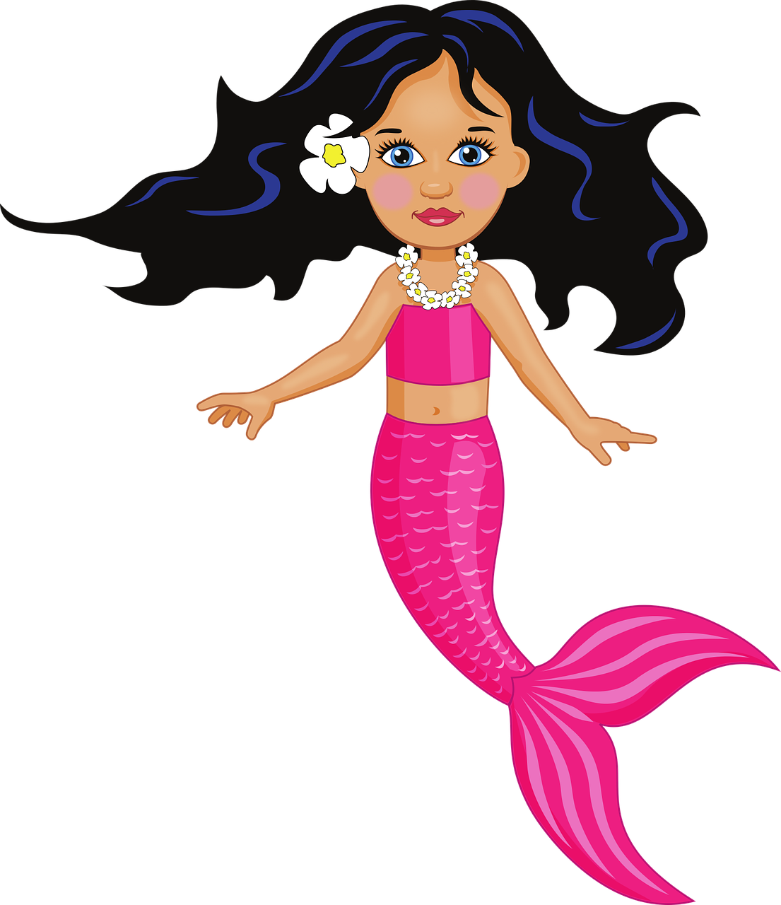 Cartoon Mermaid Transparent Background, Hd Png Download