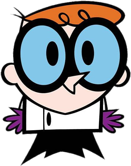 Cartoon Character With Glasses And A Black Background