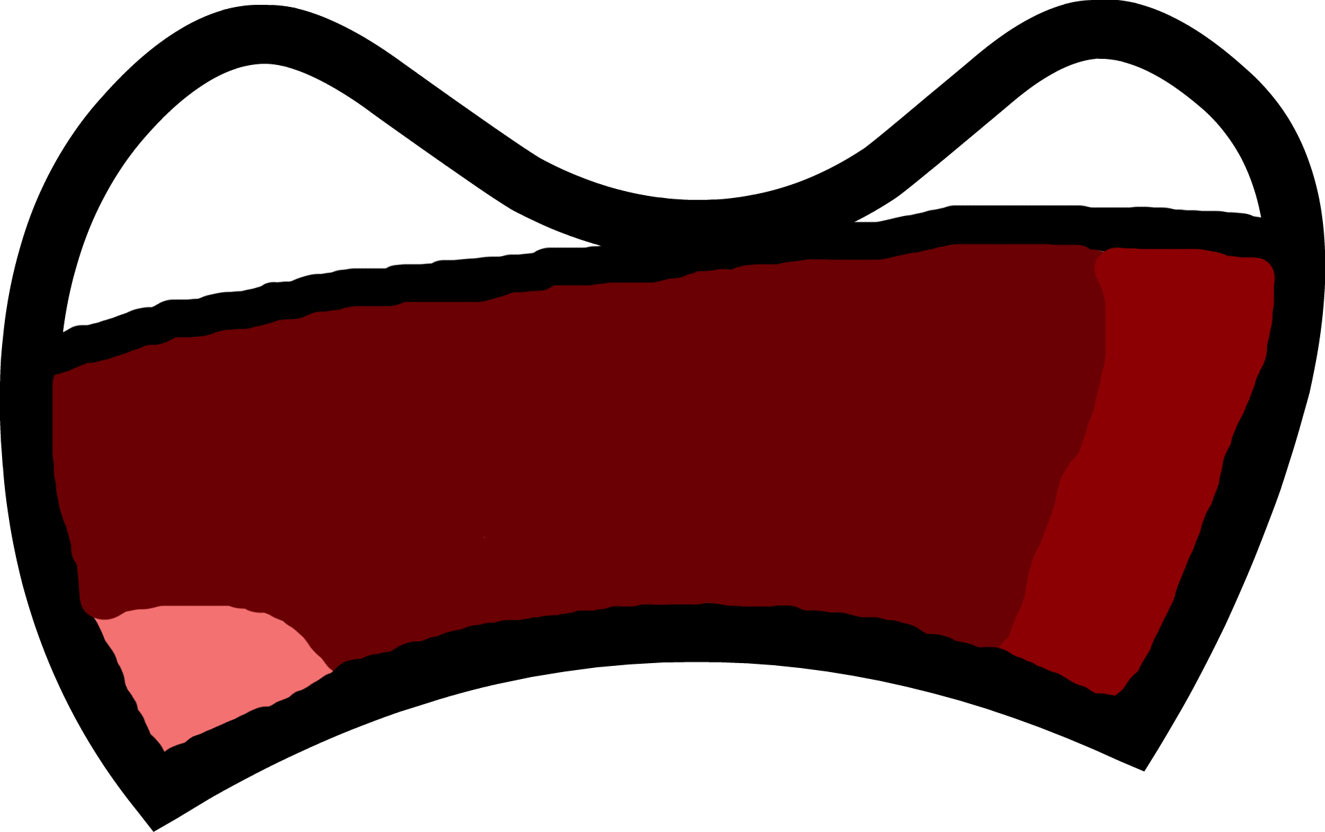 A Cartoon Face With Mouth And Teeth