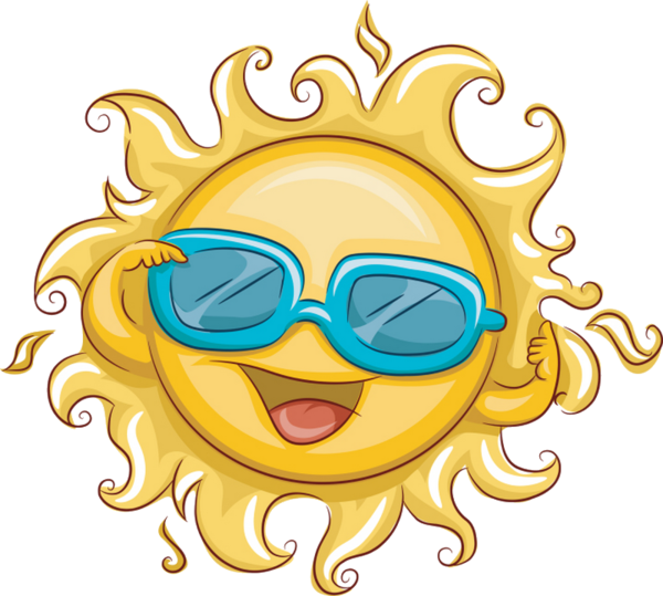 Cartoon Sun Wearing Sunglasses, Hd Png Download
