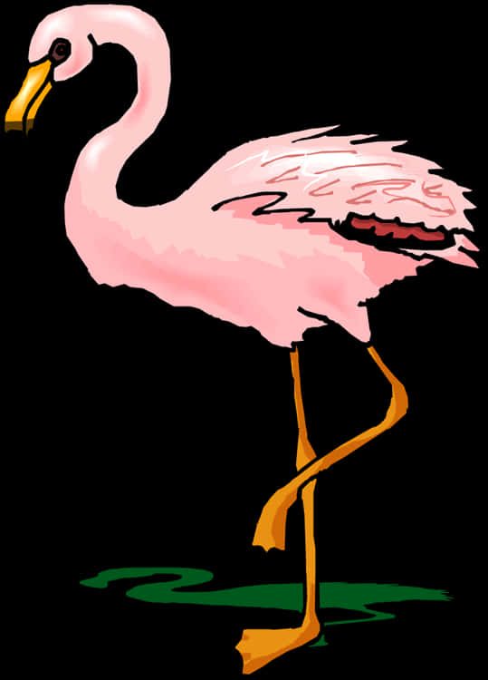 Light Pink Flamingo Art