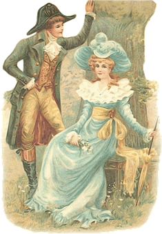 A Man And Woman In A Dress