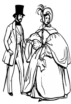 A Man And Woman In A Garment