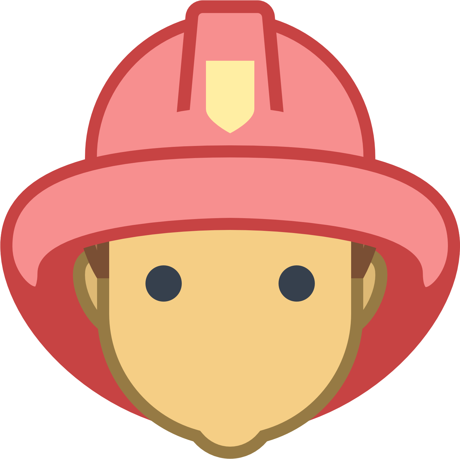 A Cartoon Of A Fireman's Head