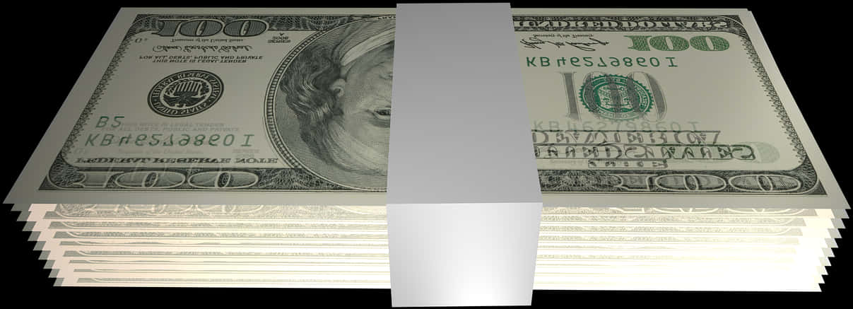 Cash Stack With White Band