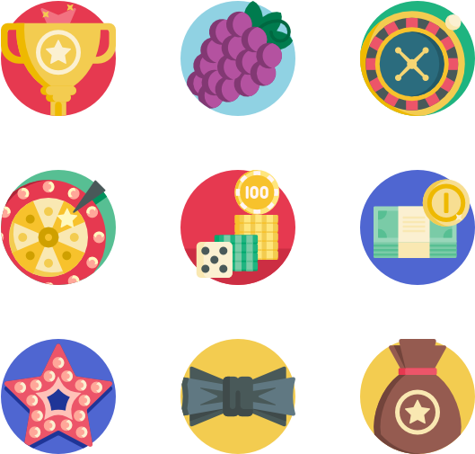A Set Of Icons Of Gambling