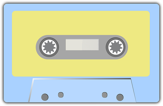 A Cassette Tape With A White Label