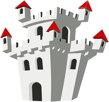 A White Castle With Red Roofs