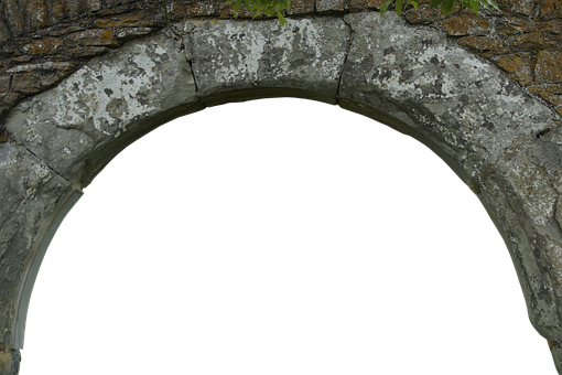 A Stone Arch With A Black Background