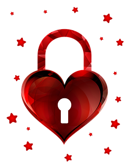 A Heart Shaped Lock With A Keyhole