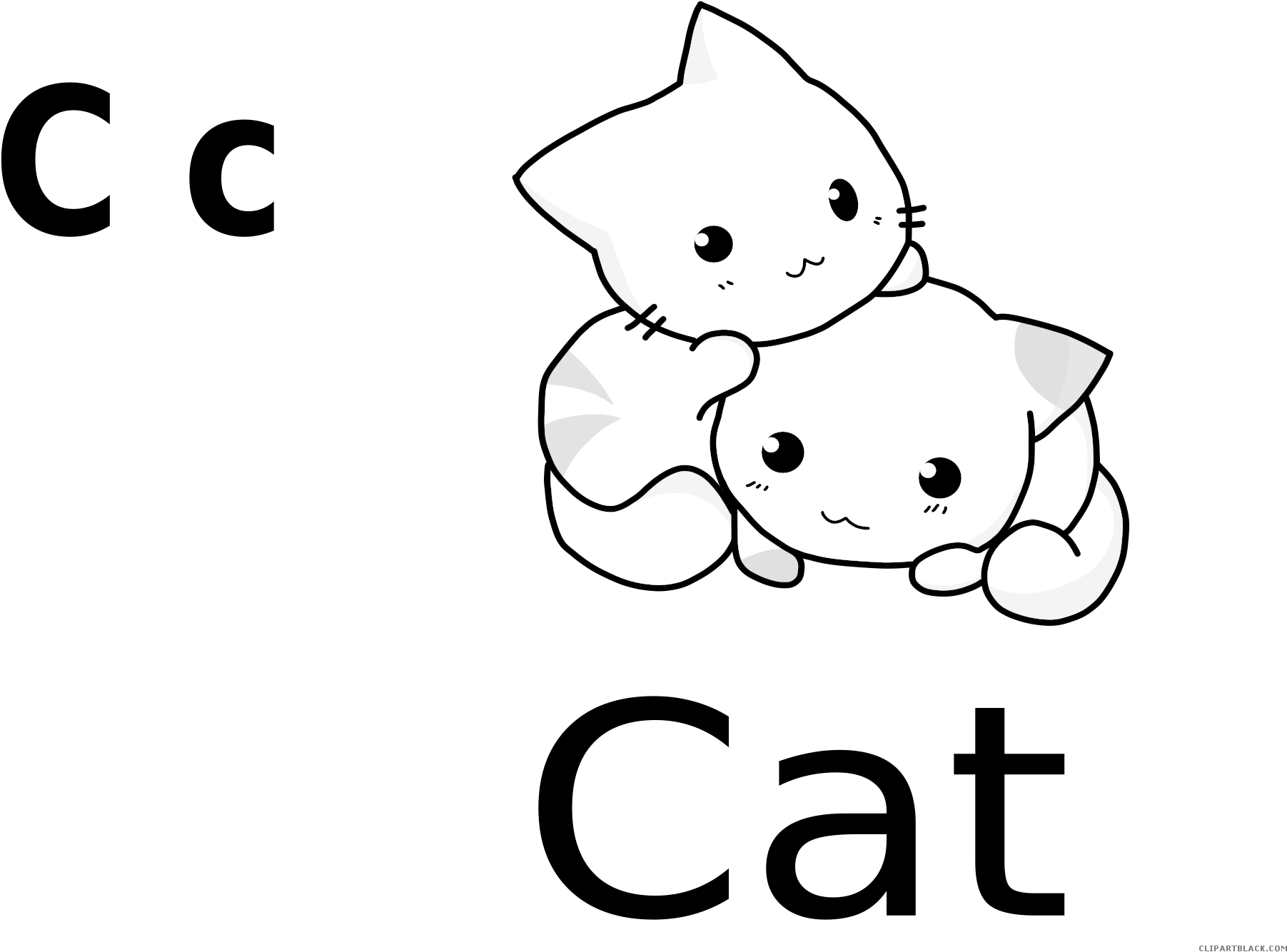 A Couple Of Cats On A Black Background