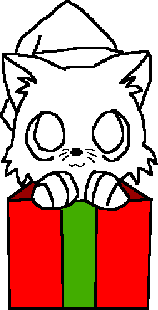 A Red And Green Box With A Black Background