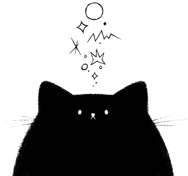 A Cat With A Black Background