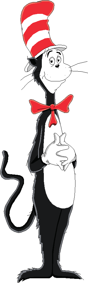 A Cartoon Of A Cat With A Red Bow