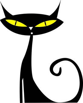 A Cat's Eyes And A Black Background