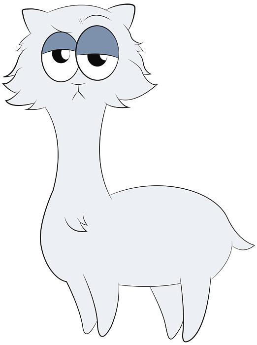 A Cartoon Of A Llama