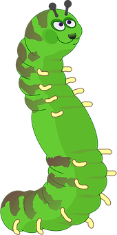A Green Caterpillar With White Spots