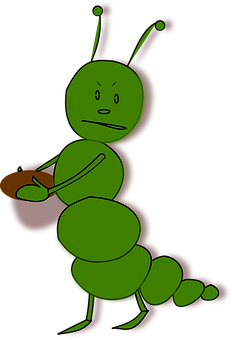 A Cartoon Of A Green Caterpillar