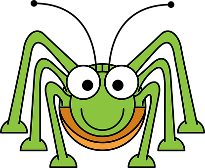 A Cartoon Spider With Big Eyes And Legs