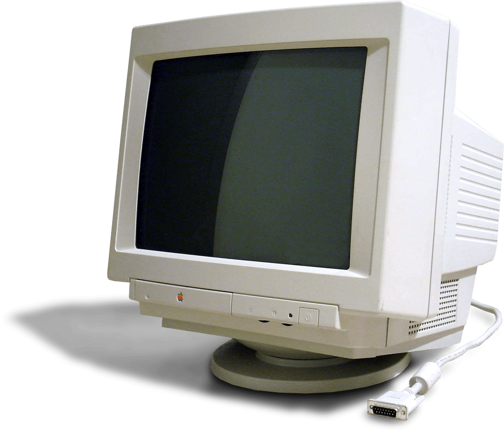 A White Computer Monitor With A Cable
