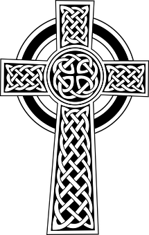 A Black And White Celtic Cross