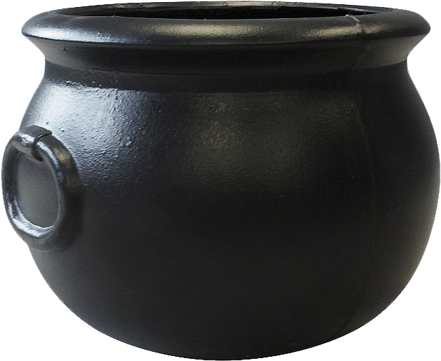 A Black Pot With A Handle