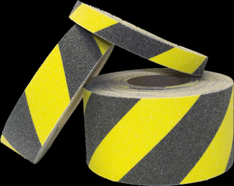 A Roll Of Yellow And Black Tape