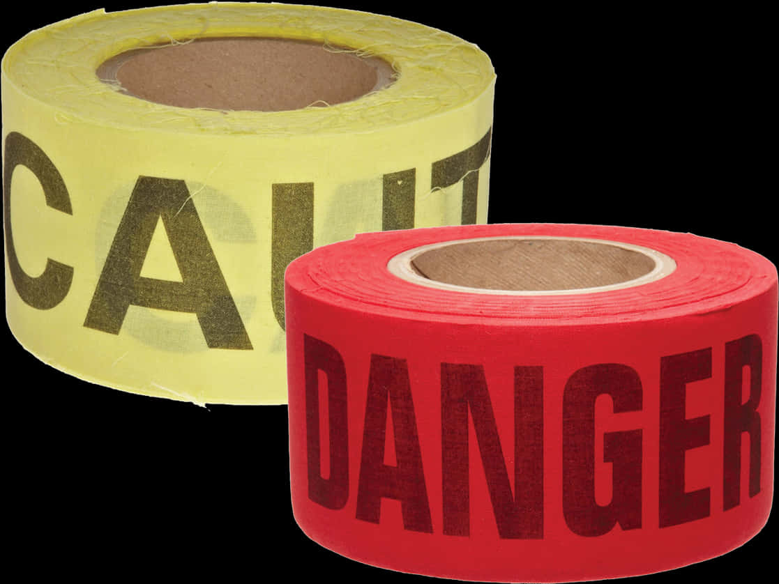 A Roll Of Yellow And Red Tape