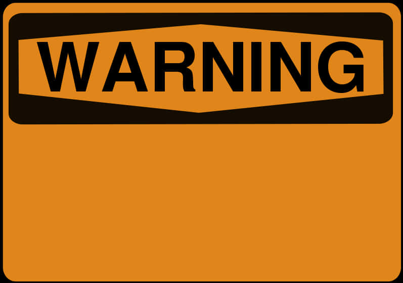 A Yellow And Black Warning Sign