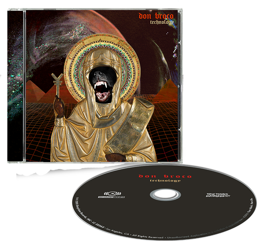 A Cd Case With A Wolf Head In A Gold Robe