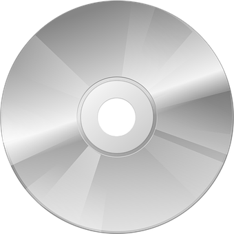 A Close-up Of A Silver Cd