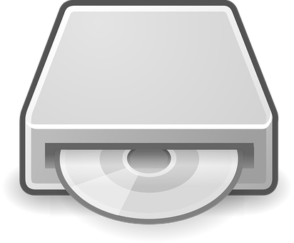 A White Cd Player With A Disc In It