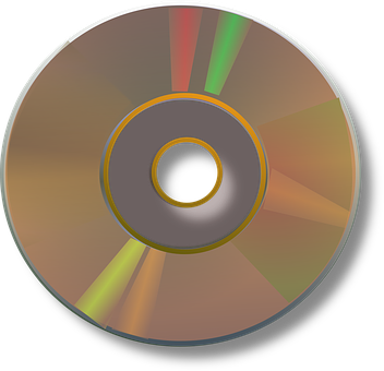 Brown Cd With Reflective Rainbow Colors