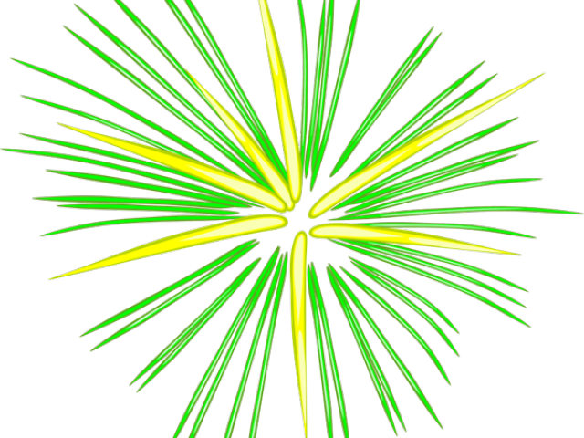 A Yellow And Green Fireworks